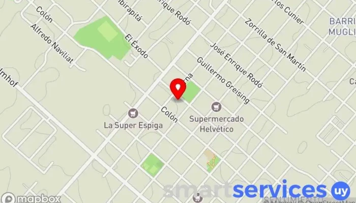 mapa de Movimiento Nuevas Generaciones Centro de información turística en Nueva Helvecia