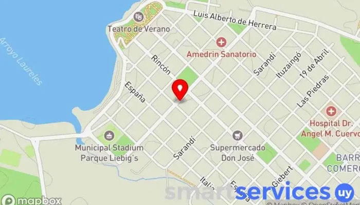 mapa de MULTIMEDIOS RINCON Emisora de radio en Fray Bentos