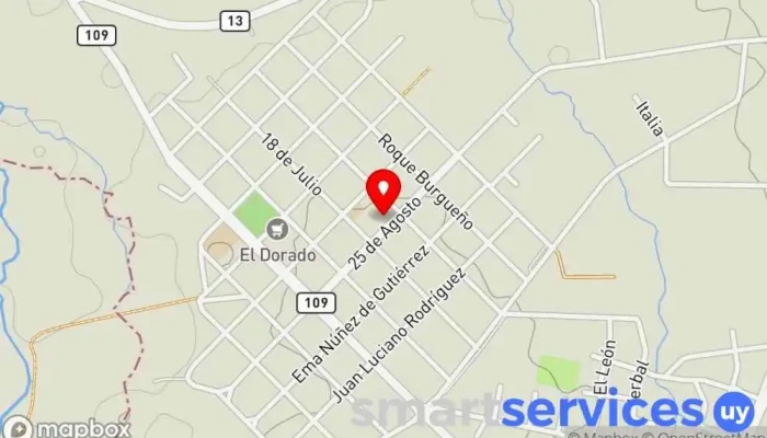 mapa de Municipio de Aiguá Ayuntamiento en Aiguá