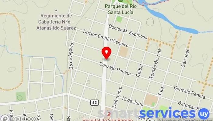 mapa de Municipio de San Ramón Diputación en San Ramón