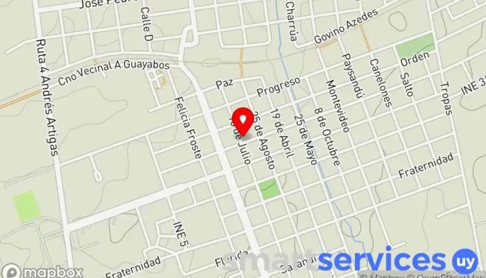 mapa de Municipio guichon Oficinas de empresa en Guichón