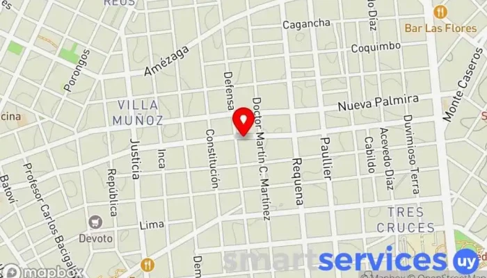 mapa de NORTEÑO Óptica en Montevideo