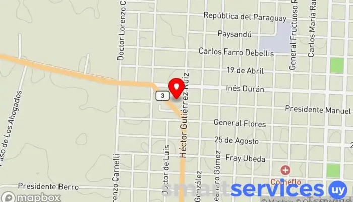 mapa de NOSSAR Servicio de transporte en Trinidad