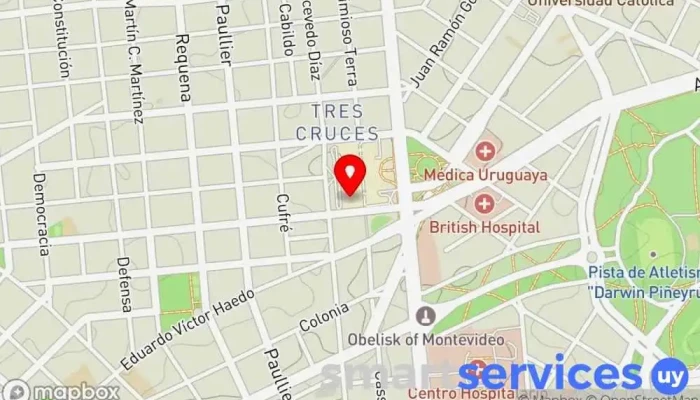 mapa de Nossar Empresa de autobuses en Montevideo