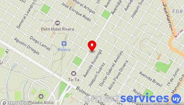mapa de Nubimar Inmobiliaria Agencia inmobiliaria en Rivera