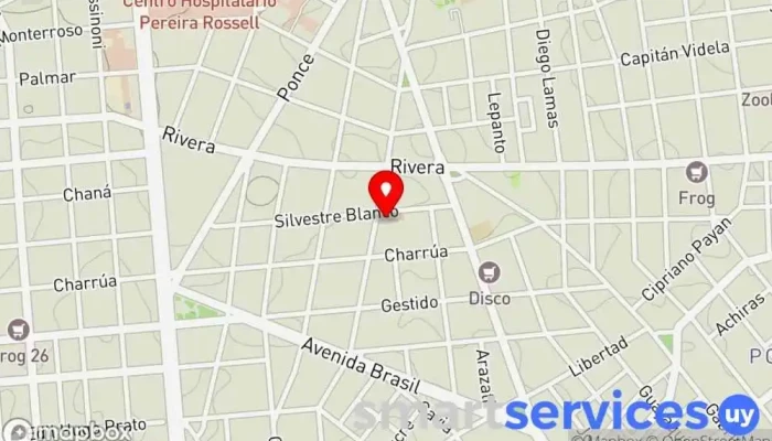 mapa de Nuestra Sra. de Fátima Escuela en Montevideo