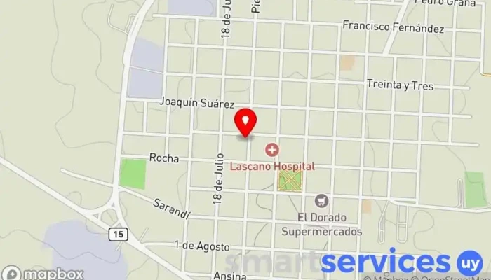 mapa de Nueva Radio Lascano Emisora de radio en Lascano