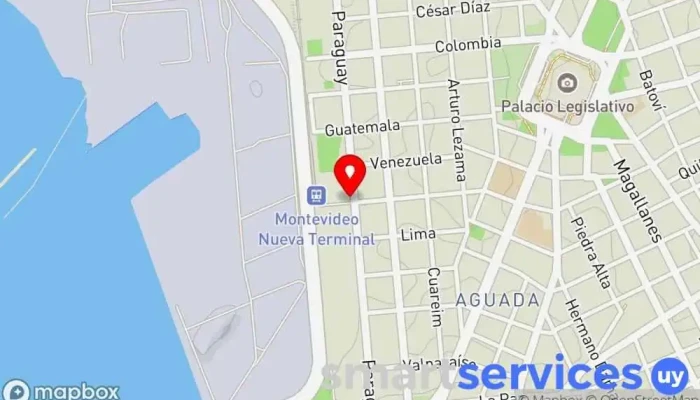 mapa de Nueva Terminal De Trenes Empresa ferroviaria en Montevideo