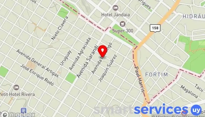 mapa de Nuevo Hotel Rivera Hotel en Rivera
