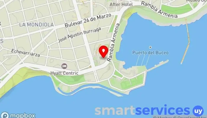 mapa de Océano FM Emisora de radio en Montevideo