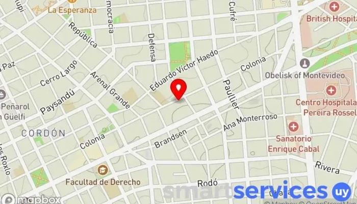 mapa de Odonto Radiología Integral Radiología odontológica en Montevideo