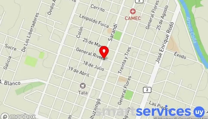 mapa de ÓMNIBUS COLONIA Empresa de autobuses en Rosario