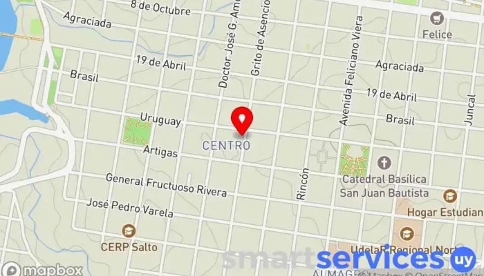 mapa de Óptica 10/10 Óptica, Proveedor de lentes de contacto, Tienda de gafas de sol en Salto