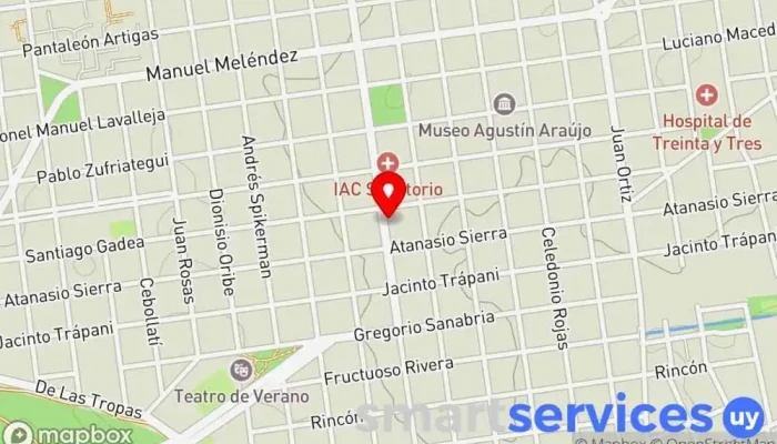 mapa de Óptica Alberto Óptica en Treinta y Tres