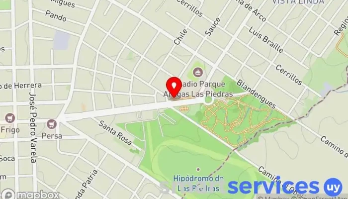mapa de Óptica Americana Óptica en Las Piedras