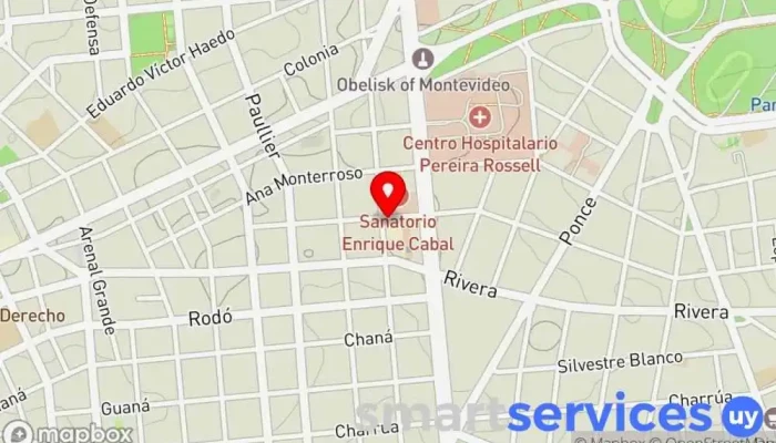 mapa de Optica Americana Óptica en Montevideo