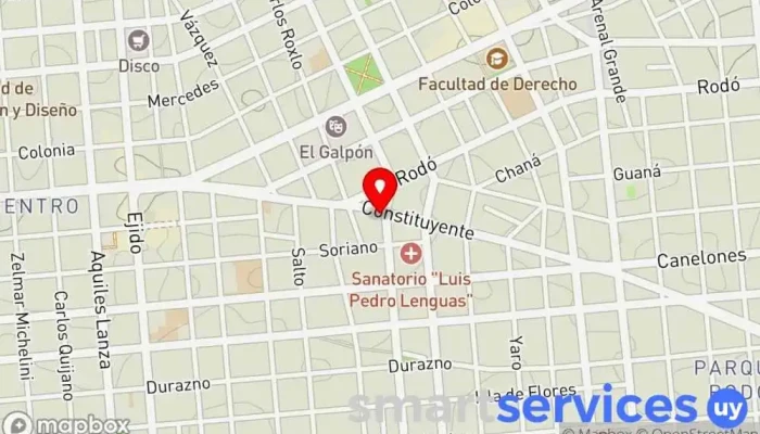 mapa de Óptica Ardanz Óptica, Optometrista en Montevideo