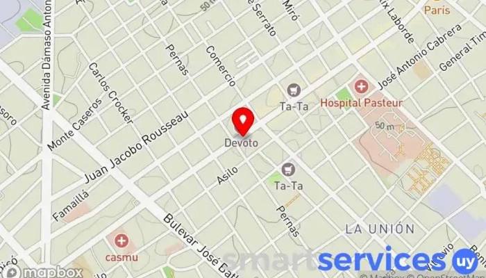mapa de Óptica Armando de Cesare. S.A Óptica en Montevideo