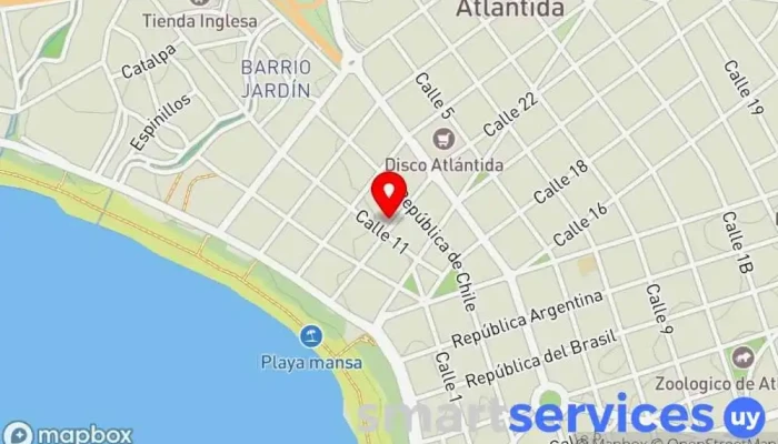 mapa de Óptica Atlántida Óptica en Ciudad de la Costa