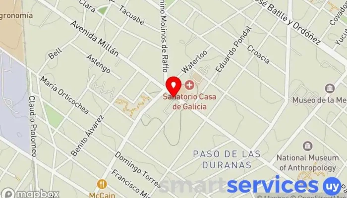 mapa de Óptica Bella Vista Óptica en Montevideo