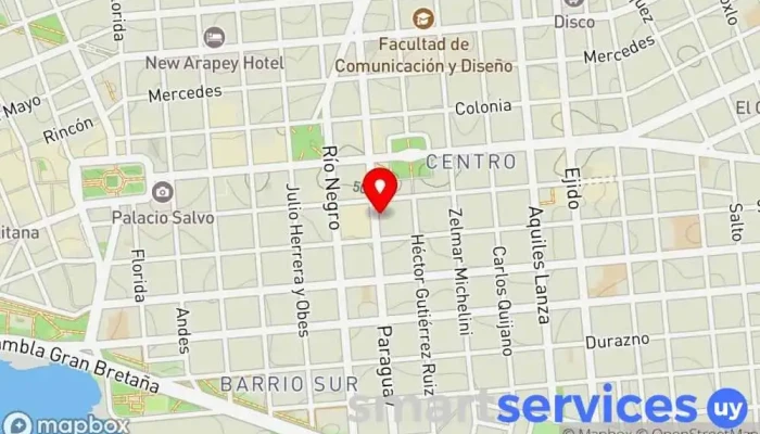 mapa de Óptica Brancaccio Óptica en Montevideo