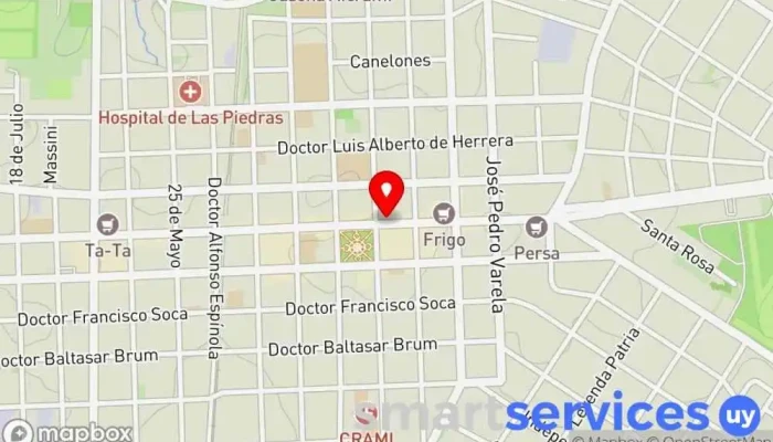 mapa de Óptica Carlos A Lopez Óptica en Las Piedras