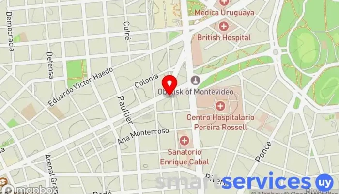 mapa de OPTICA CASSINONI Óptica en Montevideo