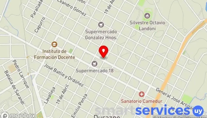mapa de Óptica Collazo Óptica en Durazno