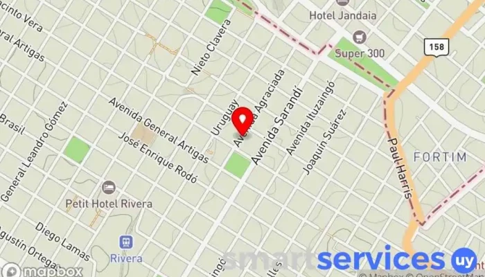 mapa de Óptica Cossio Óptica en Rivera