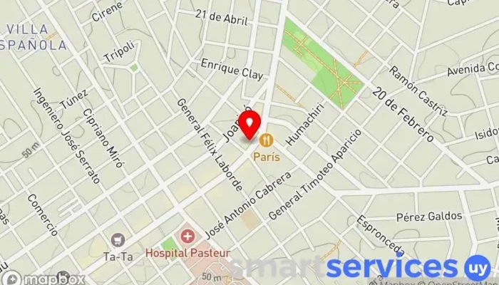 mapa de Optica Crilent Óptica en Montevideo