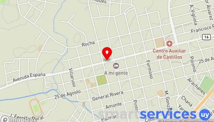 mapa de Optica del Este - Castillos Optometrista en Castillos