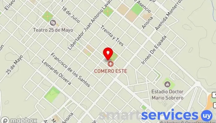 mapa de Optica del Este Óptica, Audiólogo, Proveedor de lentes de contacto, Joyería, Tienda de gafas de sol en Rocha