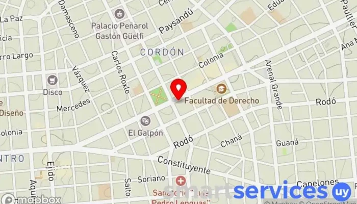 mapa de OPTICA DEL NOTARIADO Óptica en Montevideo