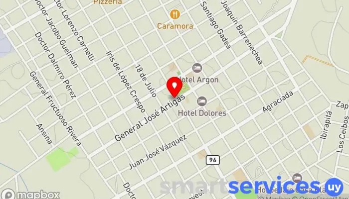 mapa de Optica Del Pueblo Óptica en Dolores
