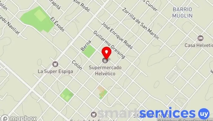 mapa de OPTICA DELFINO CASA CENTRAL Óptica, Audiólogo, Joyería, Oftalmólogo, Tienda de gafas de sol, Relojería en Nueva Helvecia