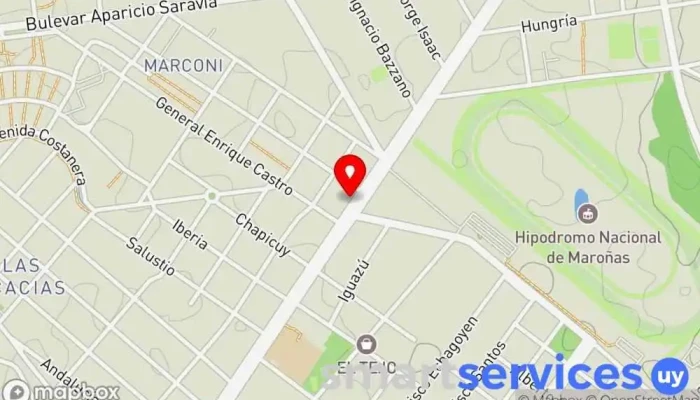 mapa de Optica Diva Óptica, Comercio en Montevideo