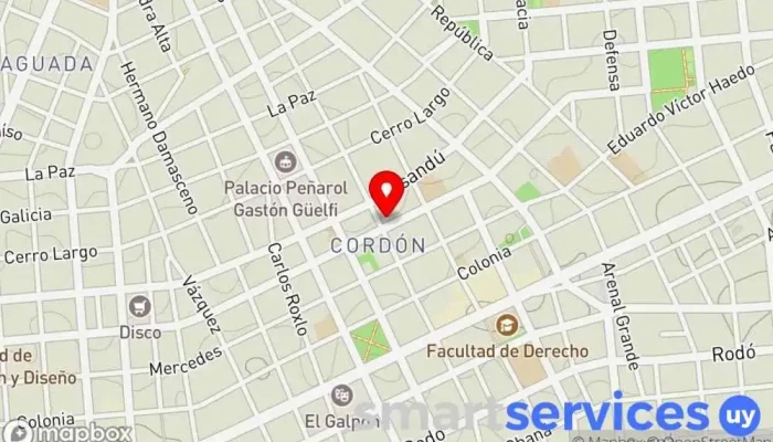 mapa de Óptica Eclipse Óptica en Montevideo