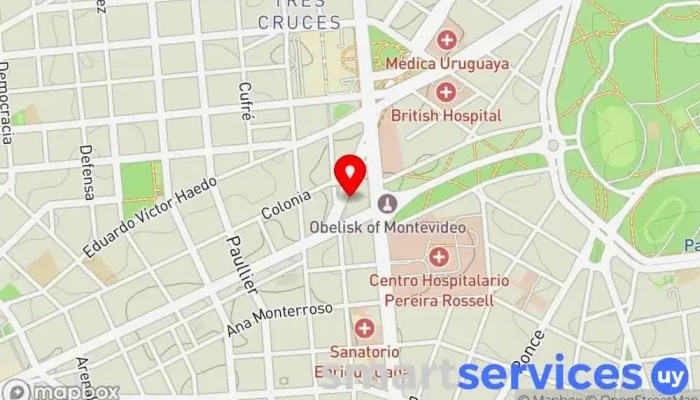 mapa de Optica Enfoque Visual Óptica en Montevideo