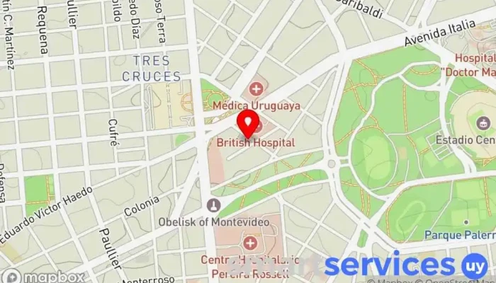 mapa de ÓPTICA Estela Jinchuk Óptica en Montevideo