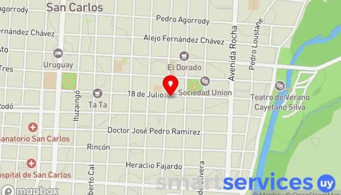 mapa de Optica Florida  en San Carlos
