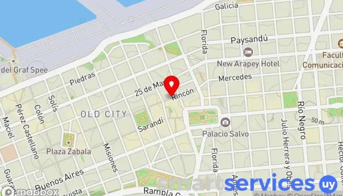 mapa de Óptica Francesa Óptica en Montevideo