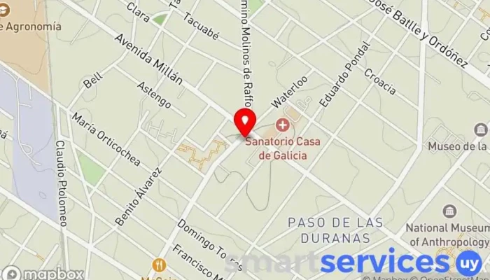 mapa de Optica Gafa's Óptica en Montevideo