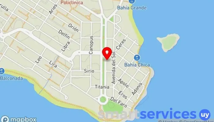 mapa de Optica Gafas & + Centro comercial en La Paloma