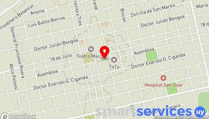mapa de Óptica García Centro comercial en San José de Mayo