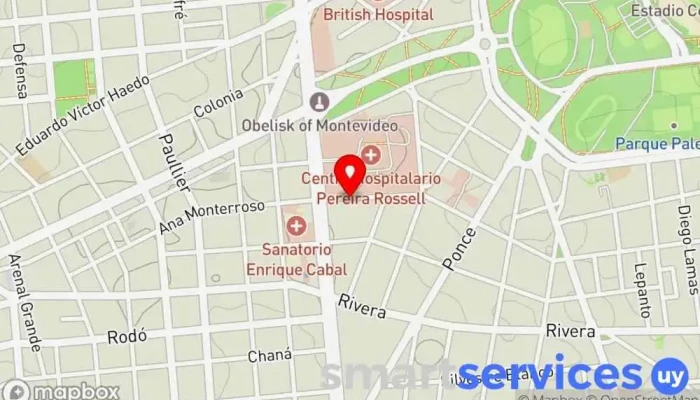 mapa de OPTICA HOLANDESA - Sucursal GASTÓN RAMÓN Comercio en Montevideo
