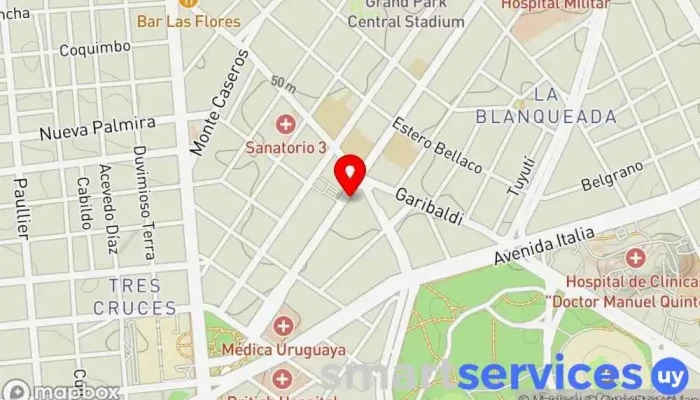 mapa de Óptica Holandesa Comercio, Óptica en Montevideo