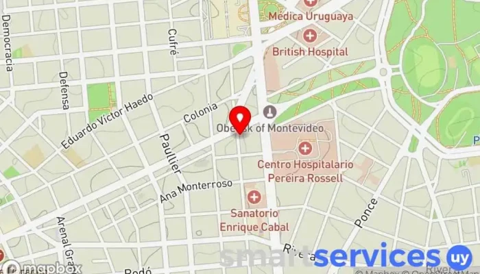 mapa de Optica Italia Óptica en Montevideo