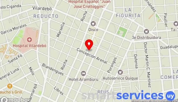 mapa de Optica Joali Óptica en Montevideo
