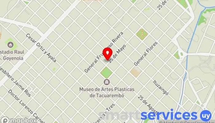 mapa de Óptica La Lenteria Óptica en Tacuarembó