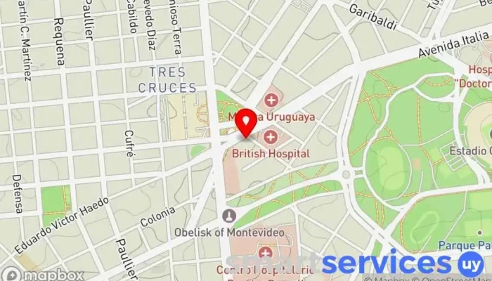 mapa de Óptica Lamaison Óptica en Montevideo